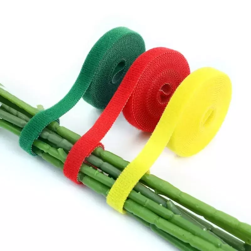 10Rolls=20M Reusable Nylon Plant Ties Bandage Hook for Support Grape Vines Self Adhesive Cable Tie Fastener Tape Garden Supplies