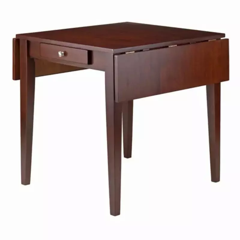 Wood Hamilton Double Drop Leaf Dining Table Walnut Finish Freight Free Tables Dinning Room Furniture Home