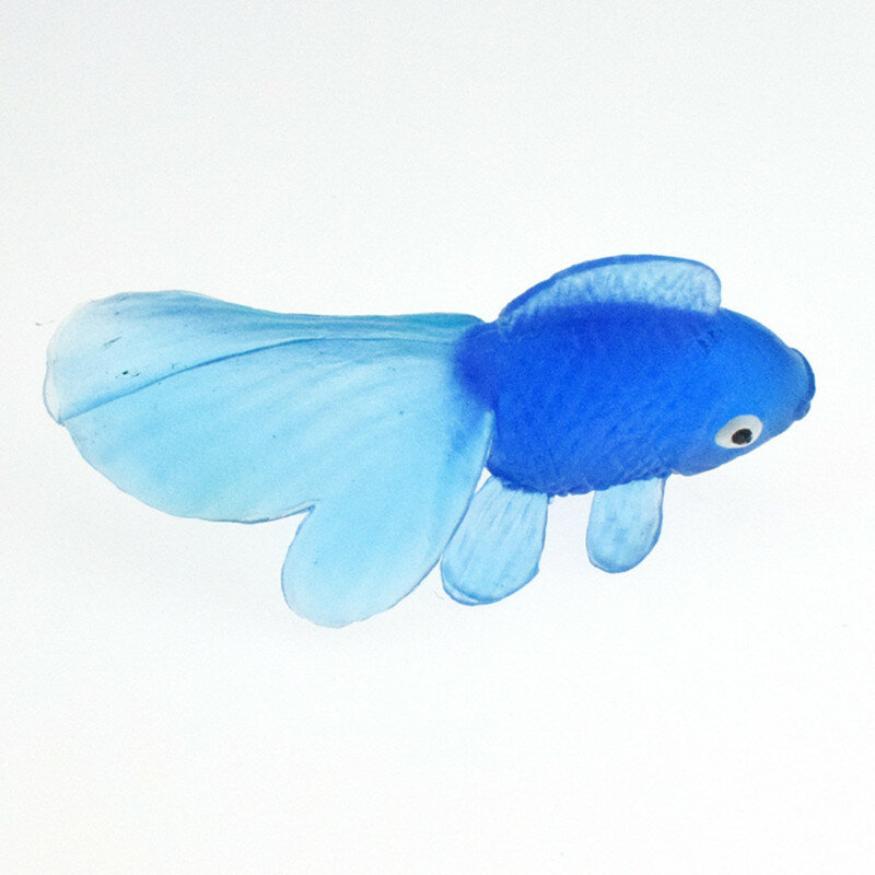 Baru 10 Buah/Tas Mainan Anak-anak PVC Plastik Simulasi Ikan Mas Kecil Manusia Hidup Model Ikan Emas untuk Anak-anak Mandi Pantai Mainan
