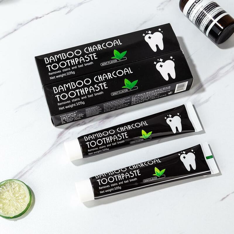 Bamboo Charcoal Toothpaste Refreshing Mint Flavor Oral Stains Tooth Remove Cleaning Black Whitening Teeth Toothpaste Hygien Z2P5