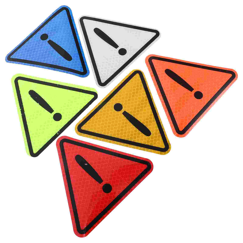 Pegatinas reflectantes triangulares para automóviles, letreros de peligro triangulares, etiquetas para exteriores, la mascota