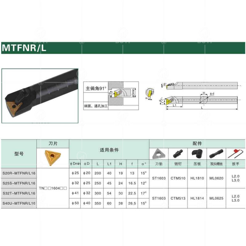 DESKAR pegangan alat Internal, pemutar bubut Internal S16Q/S20R/S25S-MTFNR/L16 CNC 100% asli, untuk sisipan karbida TNMG MTFNR/L Boring Bar