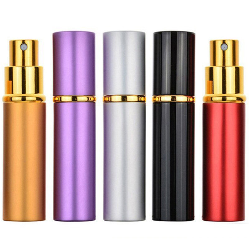 Flacon de parfum en aluminium, rechargeable, 10ml, 10/20/30/50 pièces, Mini vaporisateur de parfum de voyage, vide