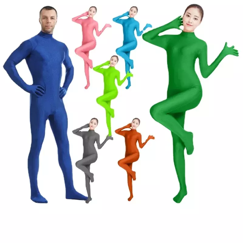 New kid adult Lycra zentai garnitur custome unisex dopasowane kombinezon z golfem jednoczęściowy strój taneczny dla kobiet i mężczyzn