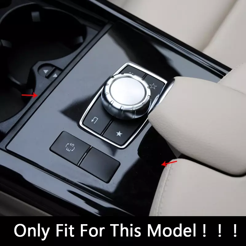 Autocollant de décoration pour panneau de décoration, en Fiber de carbone, pour Mercedes Benz classe E W212 2014-15, Mode Console centrale, boutons