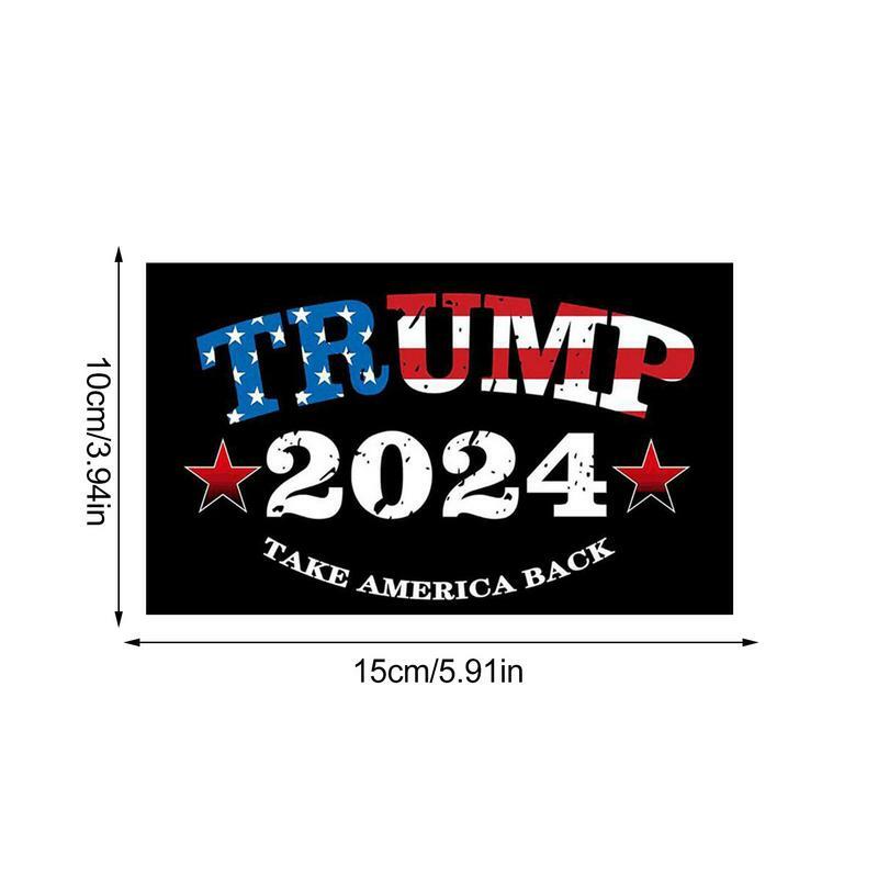 Pegatina de piezas para coche, pegatinas de vinilo personalizadas de Donald J, 10 unidades, 2024 Trump, elección presidencial Calcomanía de parachoques para ventana de coche y portátil