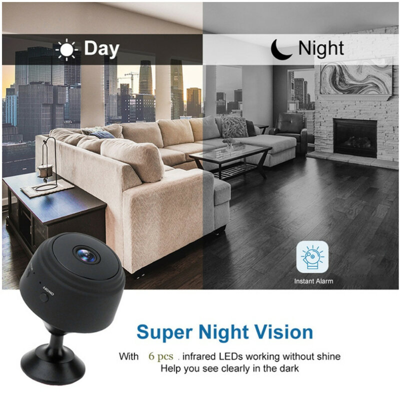A9 Camera CCTV Camera Wifi Connect To Cellphone Wireless Security WiFi Camera 1080p HD Night Version Micro Voice Cameras