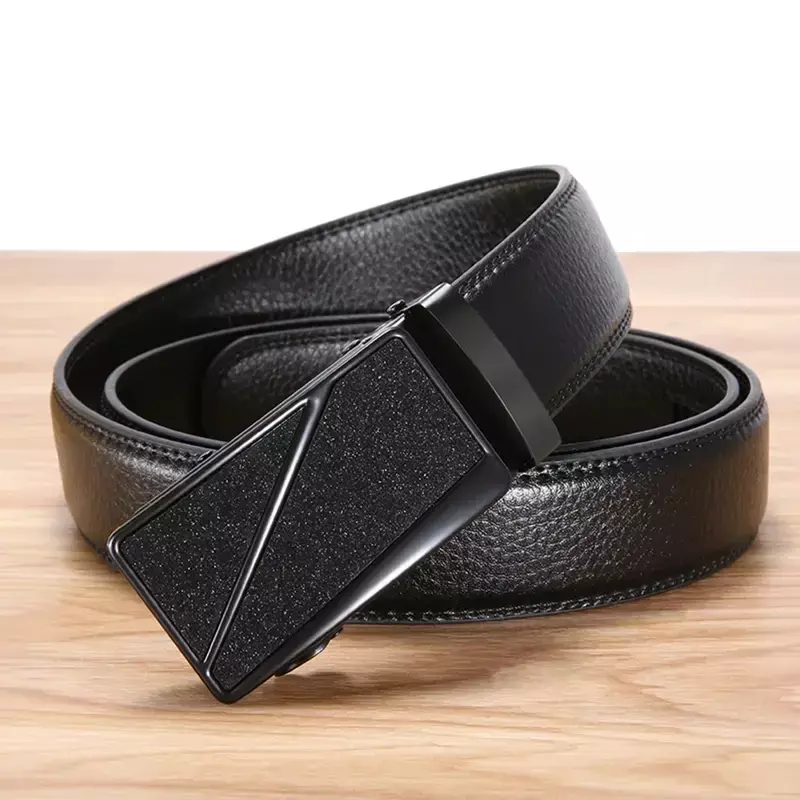 men automatic men's belts wide belts leather belt direct supply black  genuine leather  luxury brand