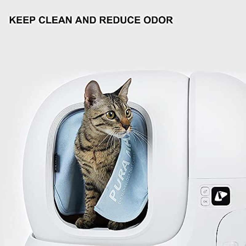 PETKIT-cortina magnética a prueba de polvo, caja de arena de autolimpieza PURA MAX, accesorios de inodoro para gatos, suministros para mascotas, Arenero