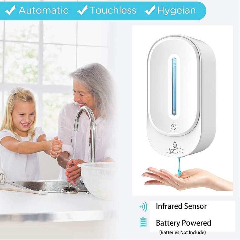 Dispensador de jabón automático sin contacto, máquina de espuma inteligente con Sensor infrarrojo, desinfectante de manos