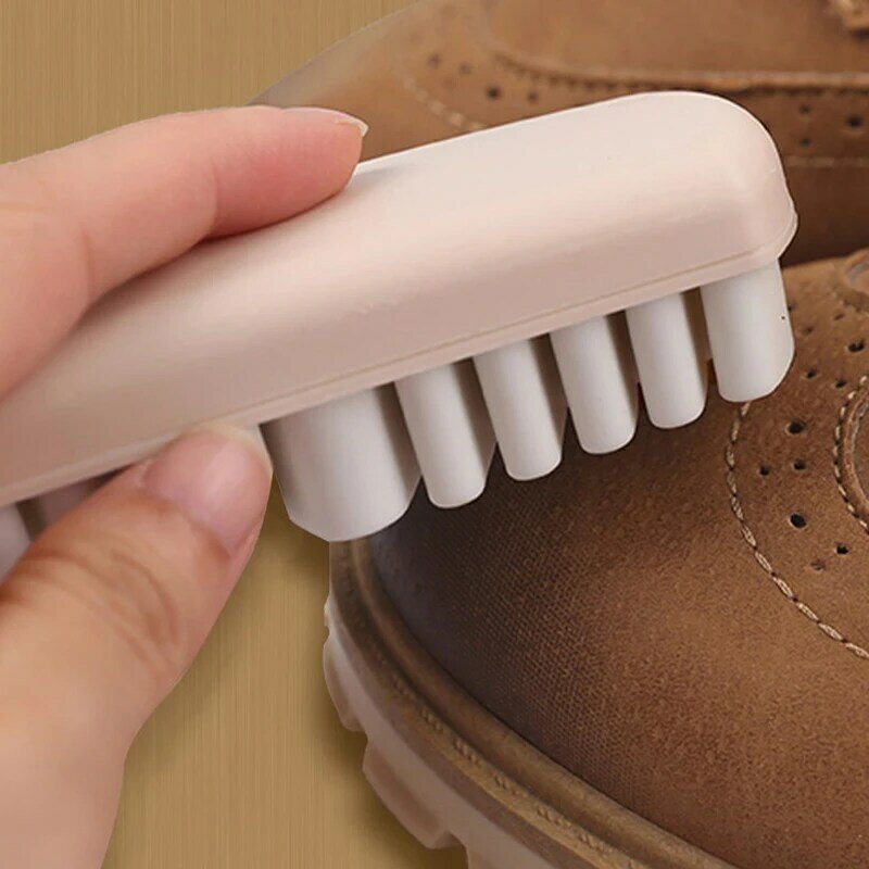Leather Brush For Suede Boots Bags Scrubber Cleaner White Rubber Crepe Shoe Brush Household Necessary Tool