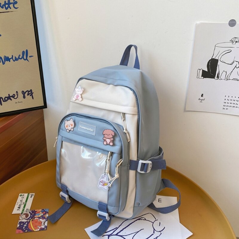 แฟชั่นไนลอนกระเป๋าเป้สะพายหลังแล็ปท็อปกระเป๋า Rucksack Casual Daypack โรงเรียนกระเป๋าสำหรับนักเรียน Bookbag