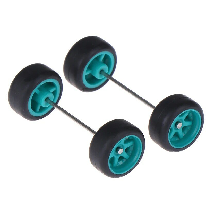Koła 1:64 dla Hotwheels z gumowa opona modelem modelu samochodu zmodyfikowane części pojazd wyścigowy zabawki nowe 4 kolory