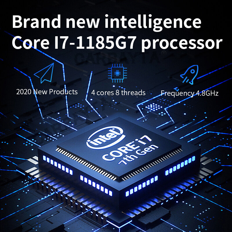 Core I7-1185G7 Laptop MAX 64GB RAM MAX 2 ТБ SSD игровой ноутбук 15,6 дюймов IPS экран Windows 10 11 Pro Intel Notebook RJ45 Type-C
