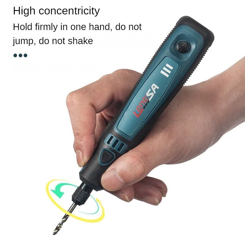 Mini Electric Drill Grinder, Carving Pen, velocidade ajustável, Moagem e polimento Acessório, DIY Moagem e polimento