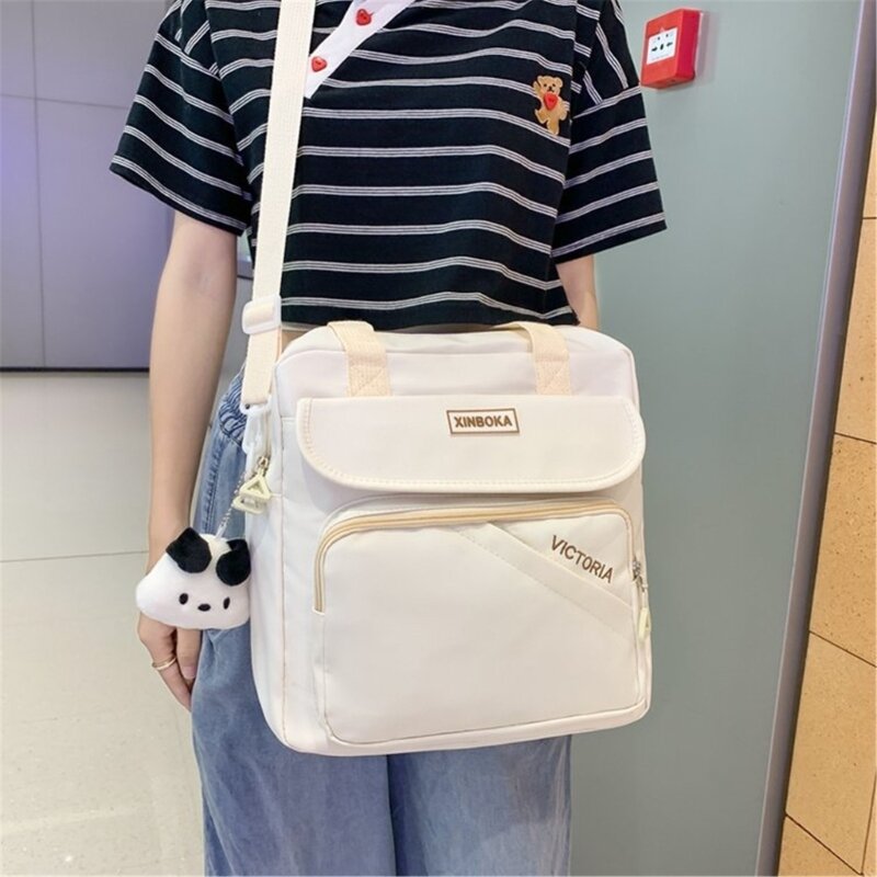 Mochila de nylon para meninas, mochila escolar moderna e prática, bolsa de ombro estilo japonês