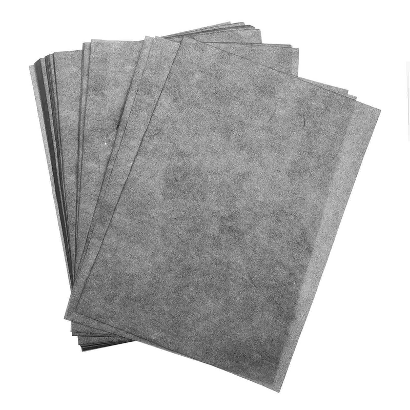 Toile de copie de carbone de transfert de 2,4, papier de sable de carbone, balayage d'un côté, dessin noir, bureau