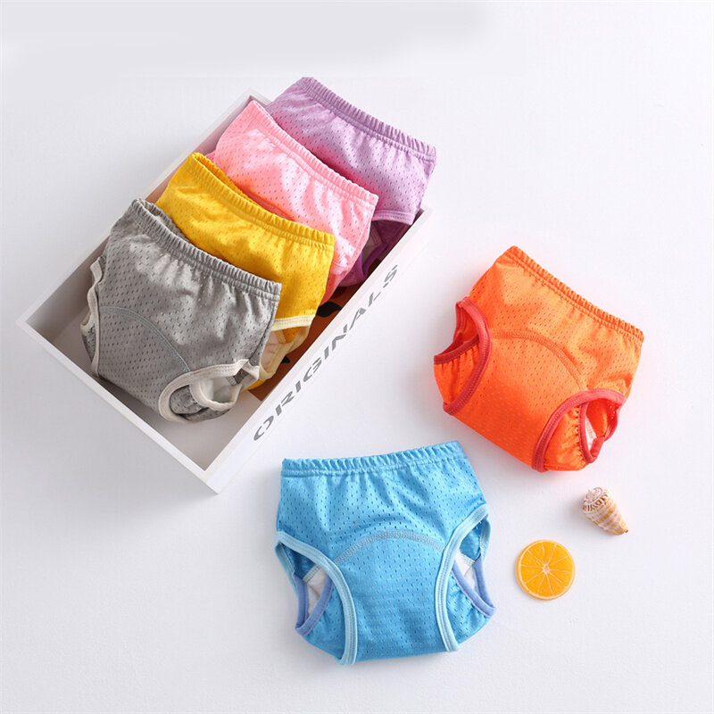 Summer Flanks Baby Training Pants Mesh Pants Breathable Gauze Children's Practice Pants Waterproof Diaper Pants Study Pants Gift