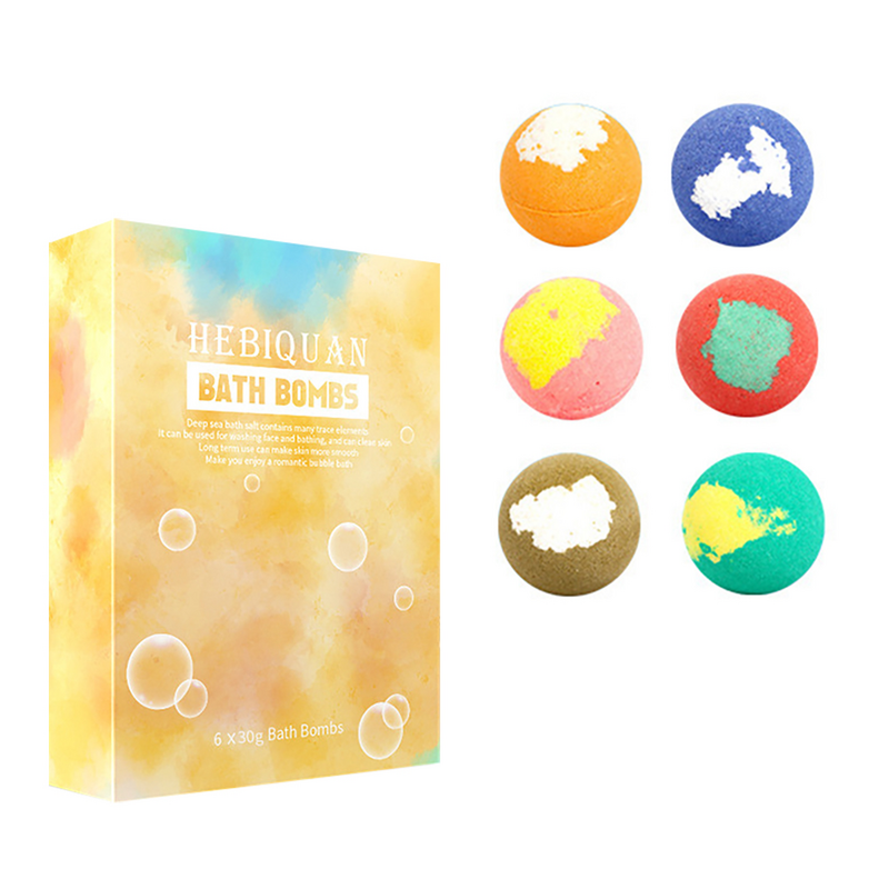 Bolas de sal de baño multifuncionales, bolas creativas para hacer burbujas, 6 piezas, 1 Juego