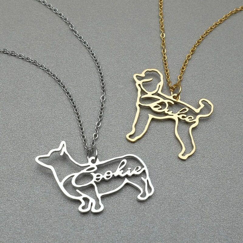 Colar feito sob encomenda chihuahua do cão colar com nome personalizado mini pinça colar para seu presente memorial do animal de estimação para os amantes do animal de estimação