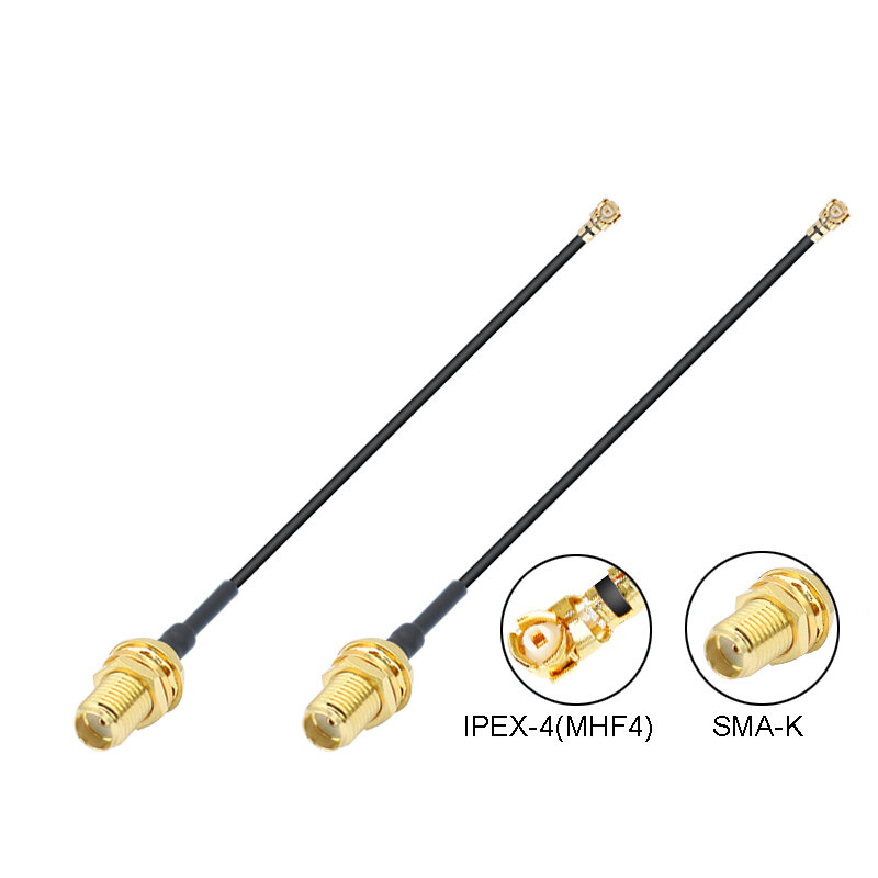 SMA Connector Cable Female to IPEX4 IPX4 MHF4 to SMA Female RF1.13 Antenna RG0.81MM Cable Assembly RP-SMA-K