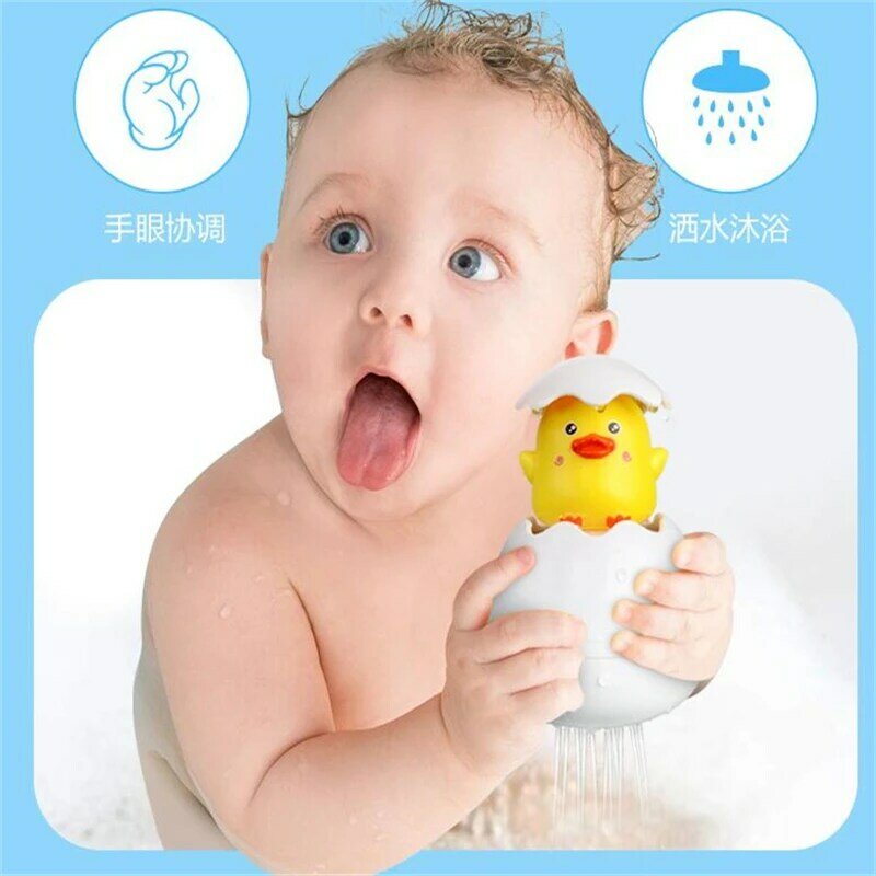 Mainan Mandi Anak-anak Bayi Lucu Bebek Penguin Telur Semprotan Air Sprinkler Kamar Mandi Taburan Mainan Pantai Mandi Berenang Mainan Balita Hadiah