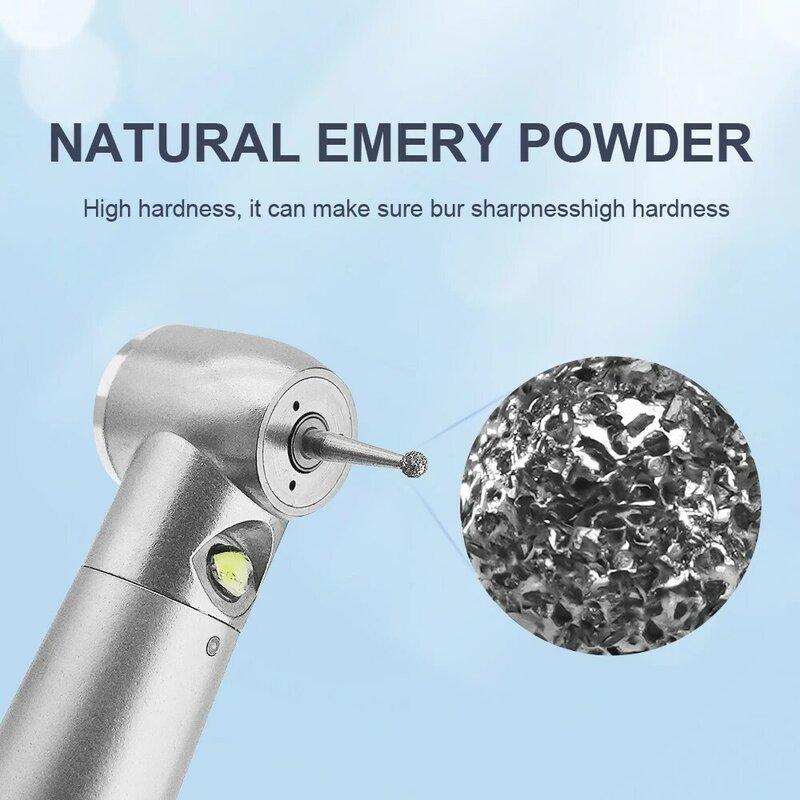 10pcs/box Dental Diamond Burs Drill 1.6mm Shank for High Speed Handpiece Burs Emery High Hardness Dentistry Nail Polishing