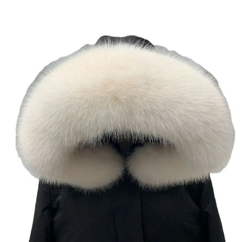 Faux Fur Collar Shawl For Woman Winter Coat Hood Fur Decor Luxury Fluffy Fur Scarves Ladies Warm Neck Scarf Fur Shawls
