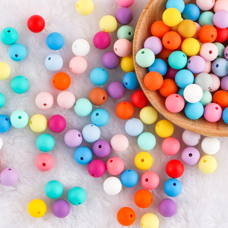Sunrony Rodada Silicone Beads, Baby Food Grade, DIY Fazer Jóias, Cadeia Chupeta, Acessórios Colar, 12mm, 20Pcs