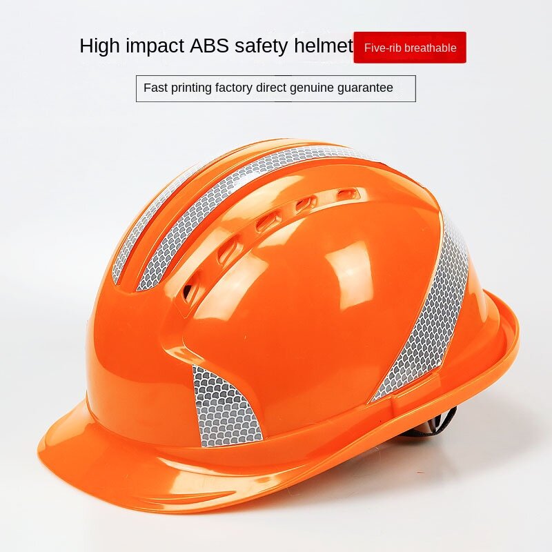 Helm Keselamatan Abs tembus udara, helm pelindung keselamatan reflektif Abs bersirkulasi, helm pelindung anti-benturan,