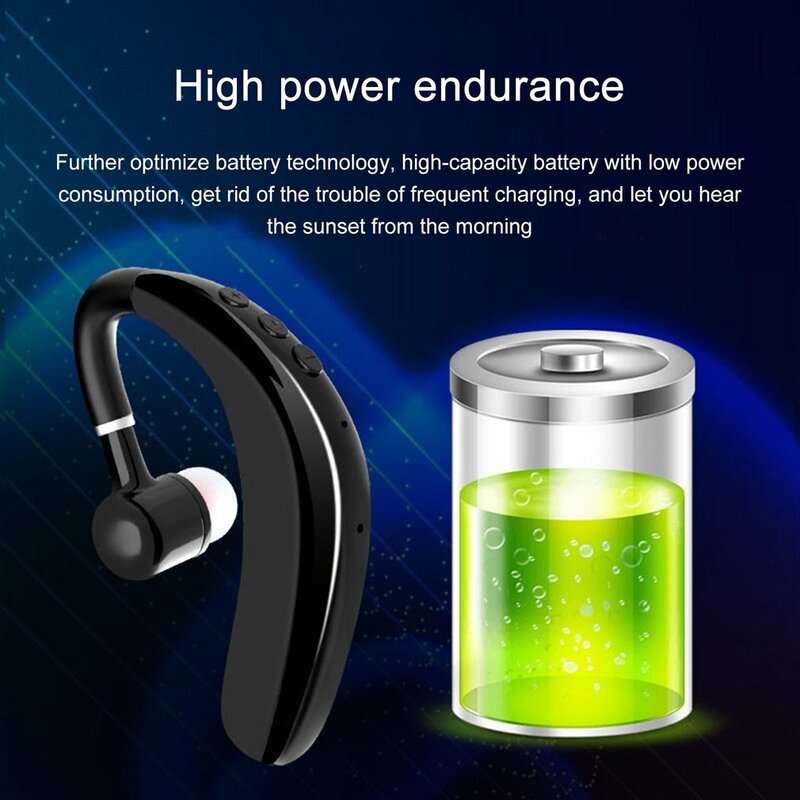 Auriculares inalámbricos S109 para llamadas de negocios, audífonos intrauditivos deportivos, manos libres ultraligeros con micrófono