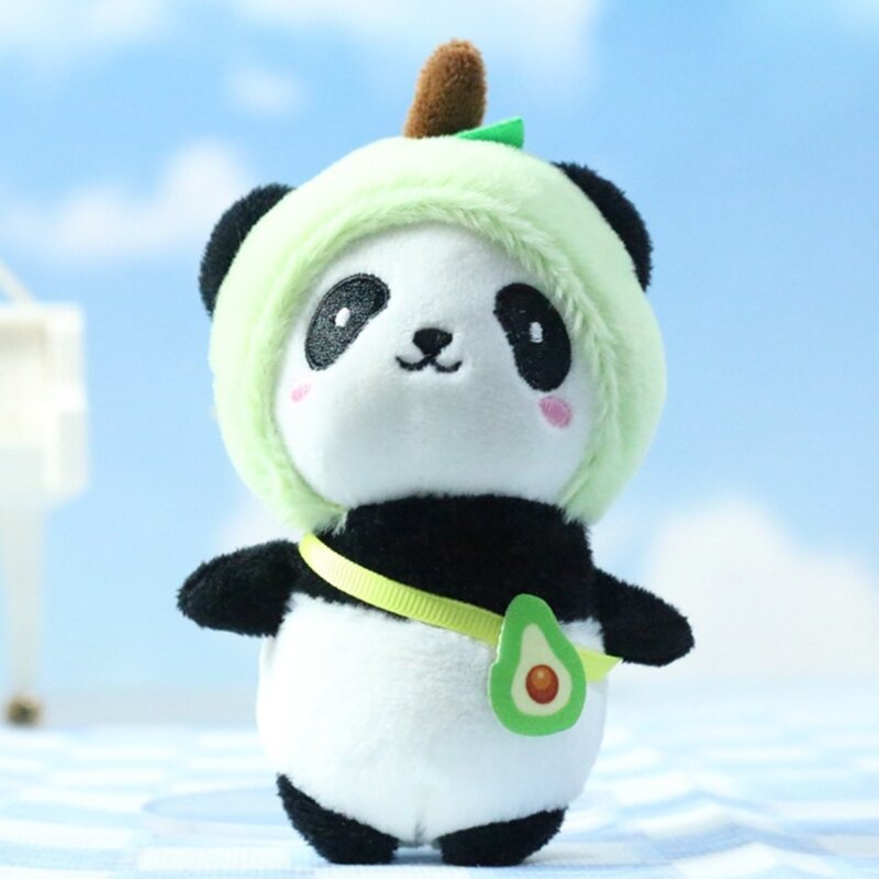 Panda desenhos animados bolsa bolsa pingente para chaveiro máquina brinquedo