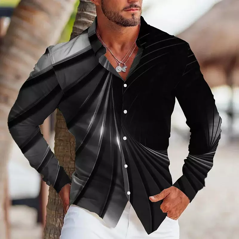 Blazer esportivo tribal vintage masculino, camisa com gráficos claros para festas, camisa com botão lapela, casual roxa e azul, na moda