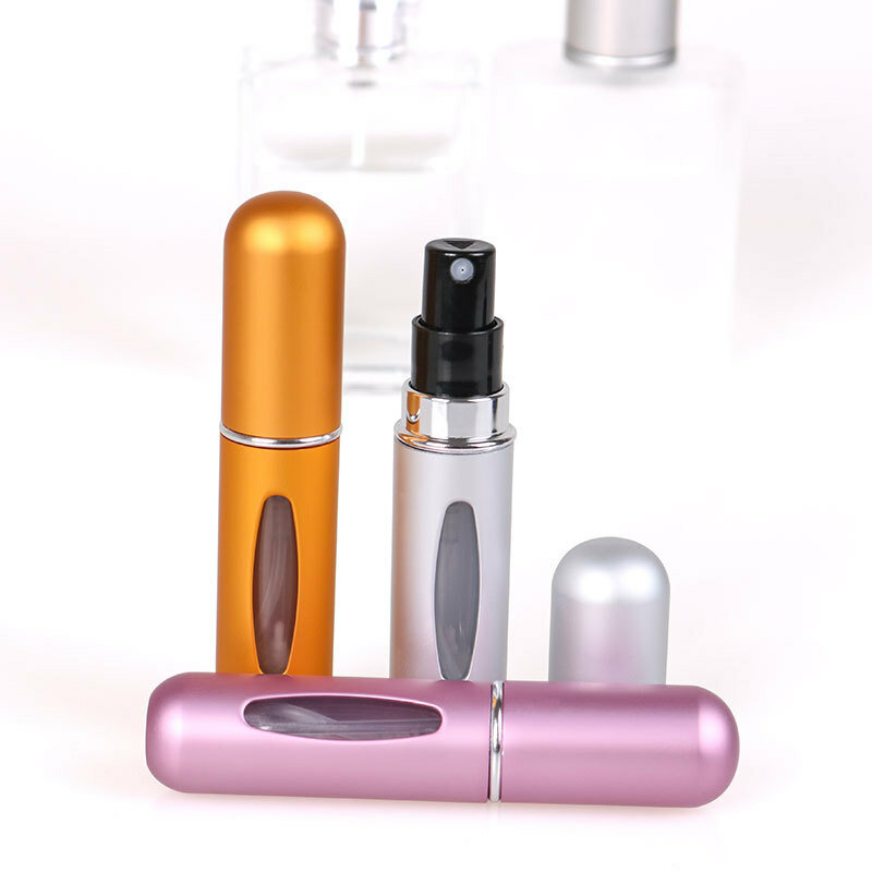 Mini botella de Perfume recargable, botella de Spray portátil, atomizador, contenedor de Spray, botellas recargables de viaje, 5ml, 8ml