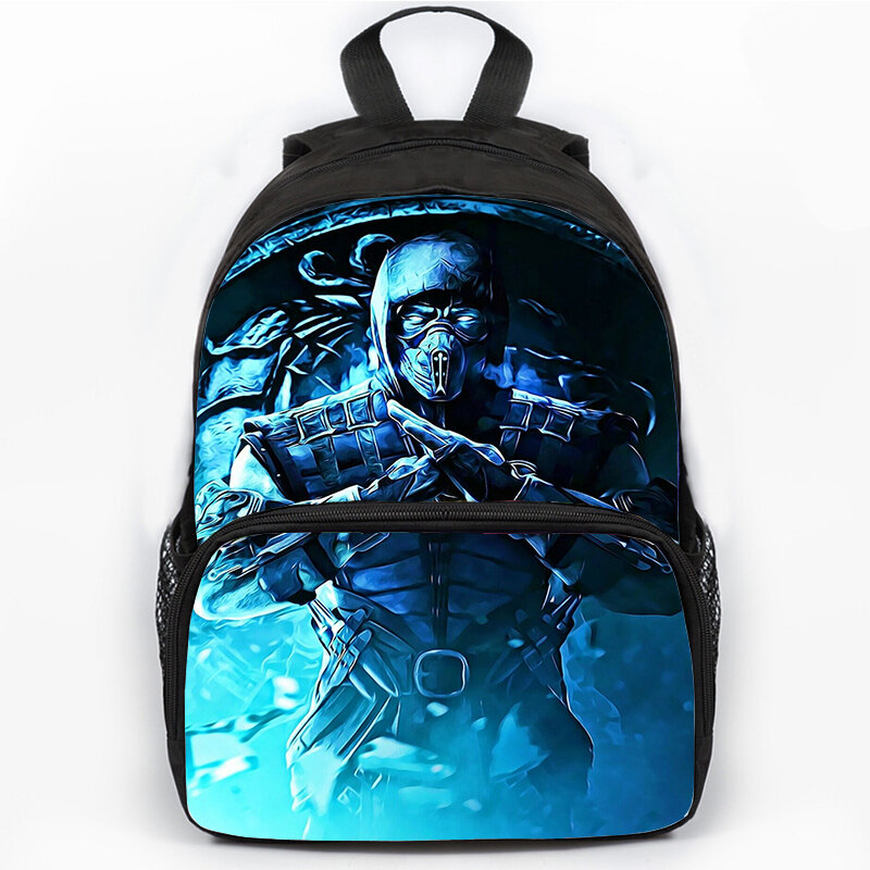 Водонепроницаемый школьный ранец для мальчиков, рюкзак с 3D-принтом в стиле игры Mortal Kombat для учеников и студентов, дорожная сумка