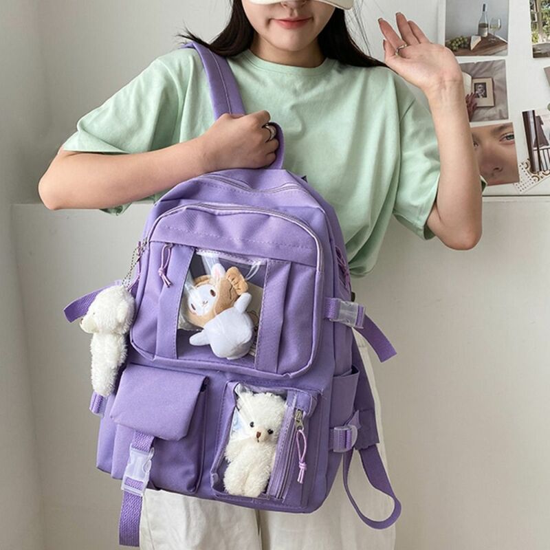 Nylon Book Bag High Quality Large Capacity Waterproof School Bag College Bag Teenage