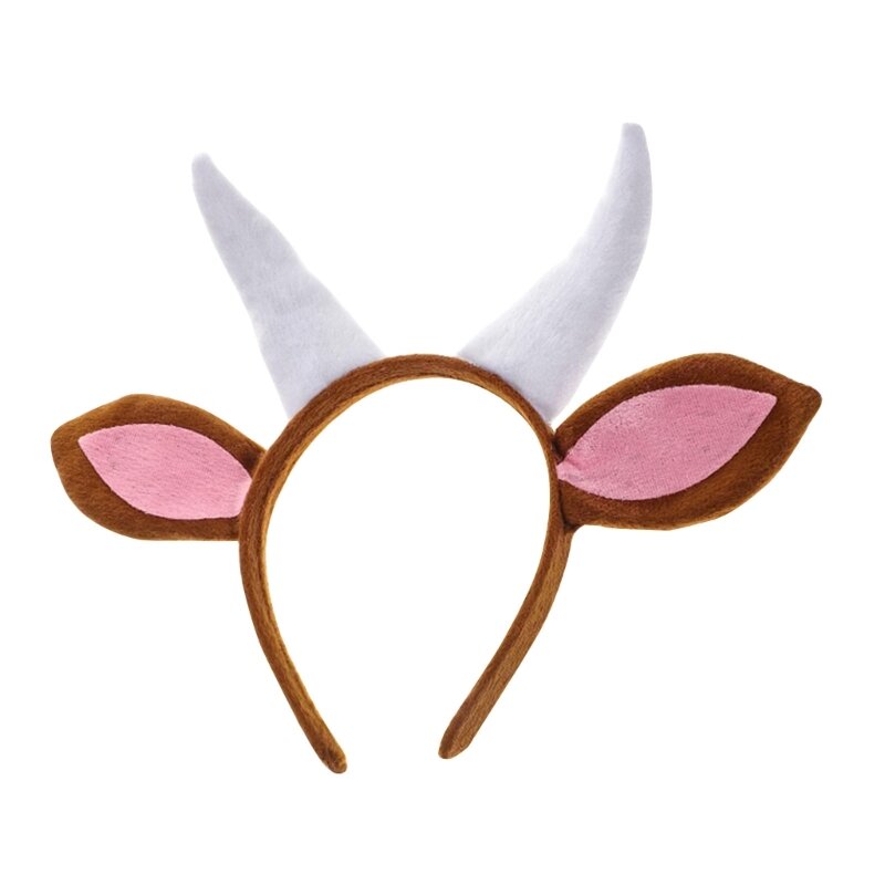 Y166 Furry Lamb Goat Headband Cartoon Headband for Kids Cosplay