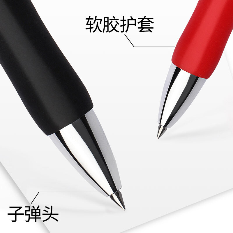 اضغط واضغط على القلم المحايد ، الحبر الأحمر والأسود ، قلم توقيع المكتب ، مستلزمات القرطاسية للطلاب ، قلم الطباعة