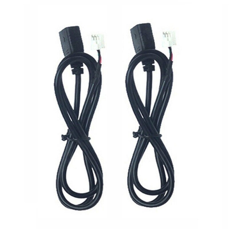 P9JC 2 pcs Mobil Stereo Audio USB Port Panel Ekstensi Kabel Adapter Konektor 4Pin + 6Pin