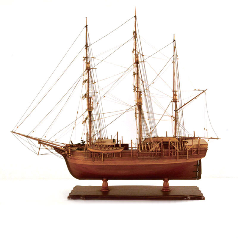 Modelo De Navio De Vela De Madeira, Modelo De Navio À Vela Antigo, Cena De Barco De Escala, Ornamentos Produto Acabado