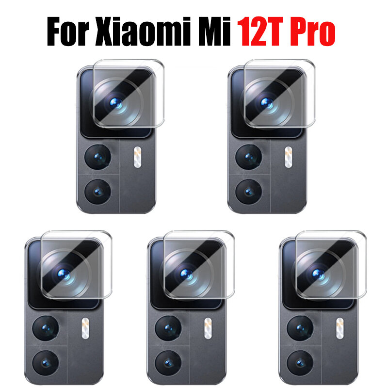 5 шт. закаленное стекло для защиты объектива Xiaomi Mi 12T Pro Mi12T устойчивое к царапинам HD Прозрачная закаленная пленка для задней камеры защитное стекло