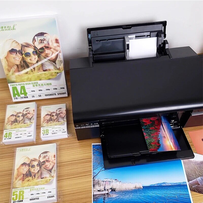 One Side Glossy Photographic Printing Photo Paper, Impressora Jato de Tinta, Tamanho A3, 180g, 200g, 230g, 20 Folhas