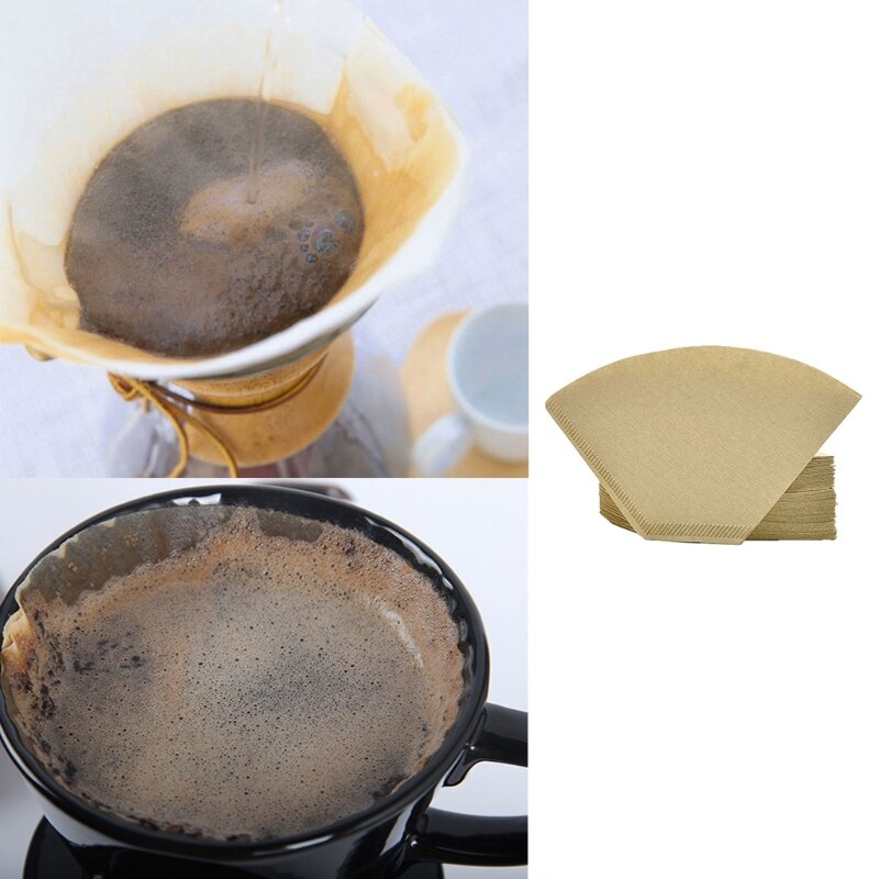 Filtro de papel para taza de café en forma de V, máquina de Espresso, hoja coladora para olla de Mocha, 101"