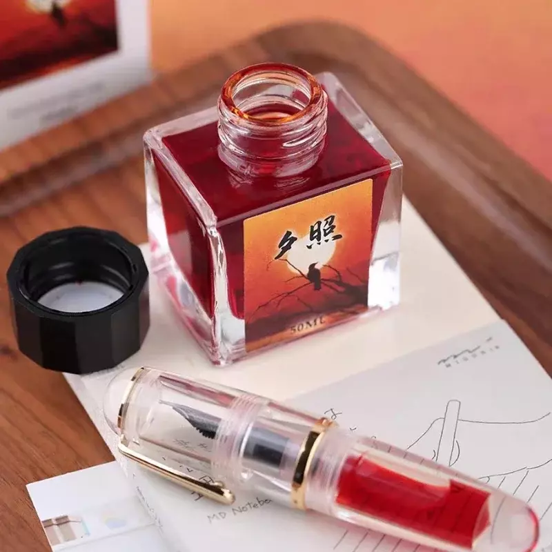 Majohn 50Ml Kleurrijke Poëzie Modeserie Pen Inkt Voor Het Schrijven, Niet-Koolstof Inkt, Niet-Blokkerende Pen Gedrenkt In Water Pen Schilderij