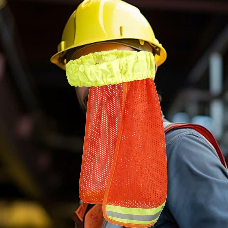 Pescoço Flap escudo capa para trabalhadores da construção civil, sombra respirável, chapéu duro, proteção solar, refrigeração, fora