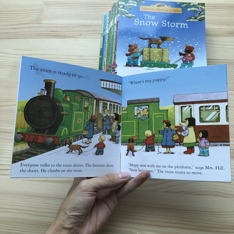 20 książek/zestaw 15x15cm dla dzieci Usborne książki obrazkowe dla dzieci Baby Famous Story English książka dla dzieci Educativo Infantil