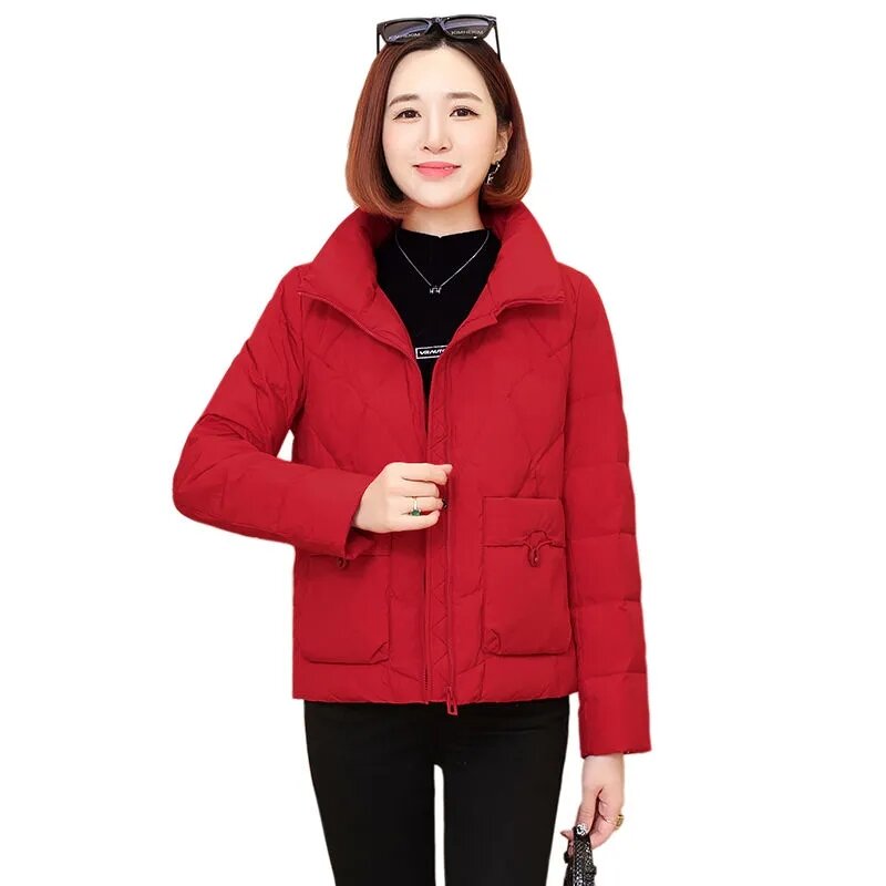 Ms manteau en coton à col montant pour femme, petite veste sauvage pour rester au chaud, manteau court, nouvelle collection automne et hiver 2021