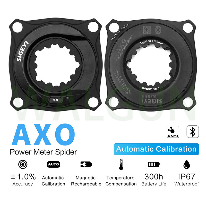 AXO-medidor de potencia para bicicleta de montaña, manivela de araña, medidor de potencia de cadencia, platos y bielas 104BCD
