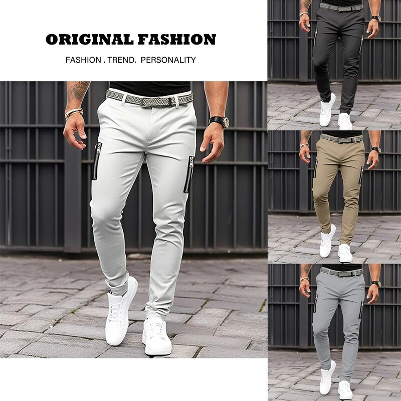 Pantalones Cargo de algodón 100% para hombre, pantalón informal, sencillo, cómodo, transpirable, para exteriores, para salir a diario