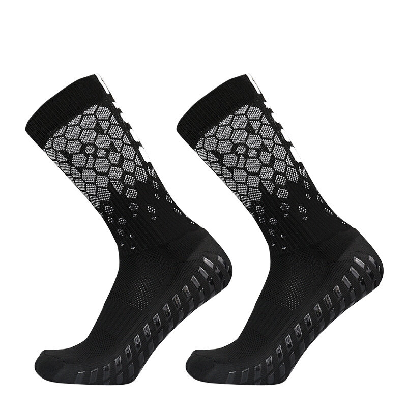 Новые спортивные Дышащие футбольные носки с сотовым рисунком, мужские и женские силиконовые Нескользящие носки со стрелками